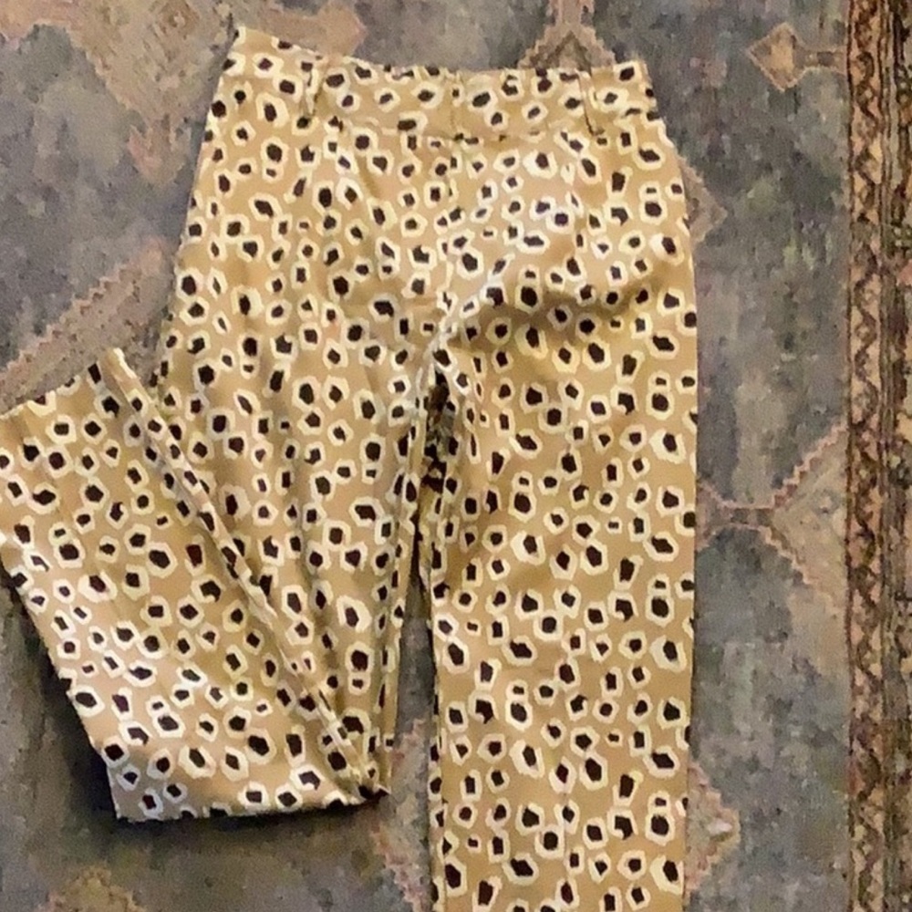 NWOT Purotatto Leopard Print Cotton Pants made in Italy